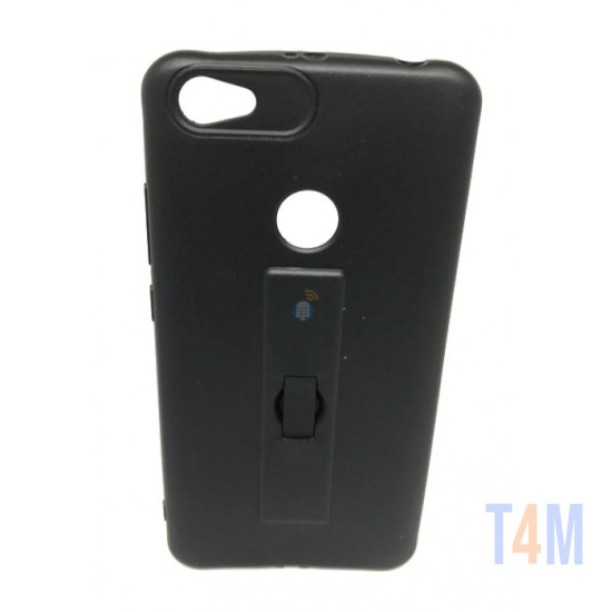 CAPA DE SILICONE MOTOMO COM ANEL DE DEDO PARA XIAOMI REDMI NOTE 5 PRETO